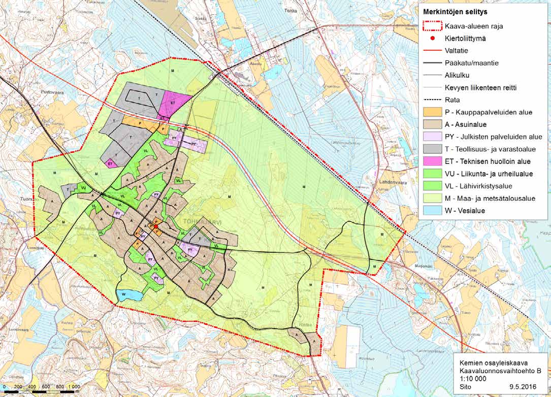 4 (17) 7.6.2016 7.6.2016 5 (17) rajoitus on 80 km/h. Vaihtoehto 0+ voidaan ajatella vaihtoehdon A toteuttamisen ensimmäisenä vaiheena.