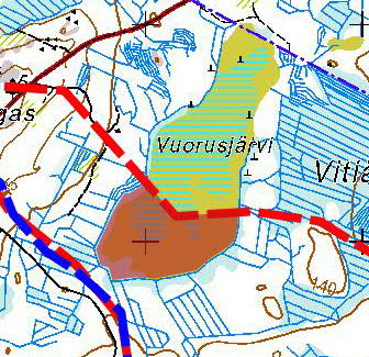 Suojeluperuste / arvotus (1 3): Vuorusjärvi ei ole lakikohde, mutta se suositetaan säilytettävän koskemattomana.