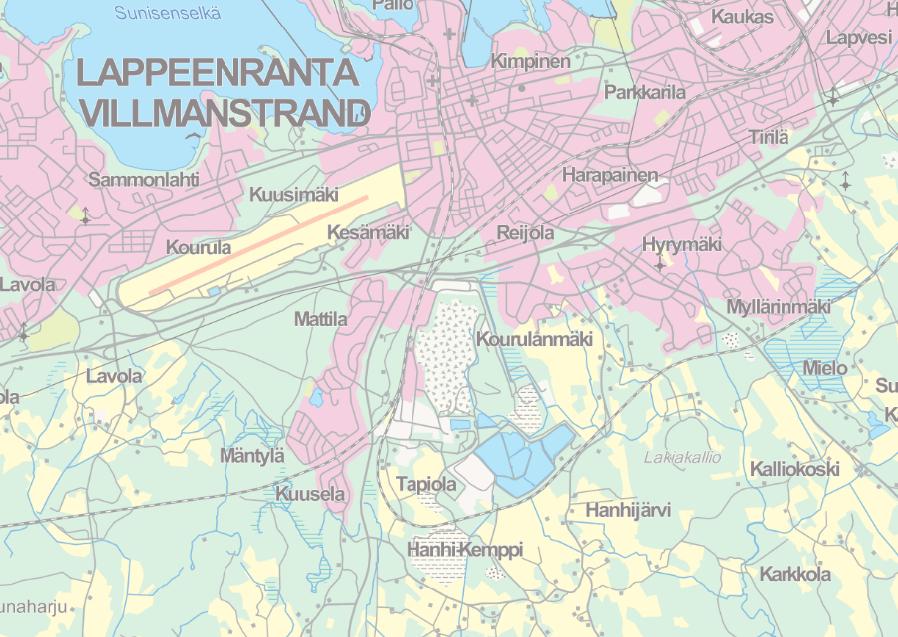 Maantien 87 (Vaalimaantie) Nordkalkin etelä-portin tieyhteyden liittymä- ja SUUNNITTELUKOHDE SUUNNITTELUKOHDE Suunnittelukohde sijaitsee Lappeenrannan eteläpuolella maantien 87 Vaalimaantien varrella.