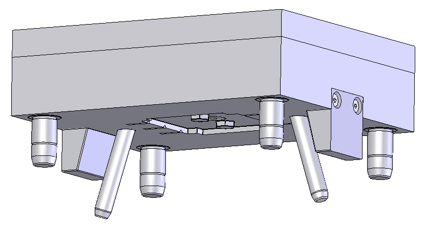 Tuo komponentit kokoonpanoon Insert Existing Component komennolla ja sido ne paikoilleen Assembly Design työtilassa. Muuta lukituskiilan kulmaa tarvittaessa.