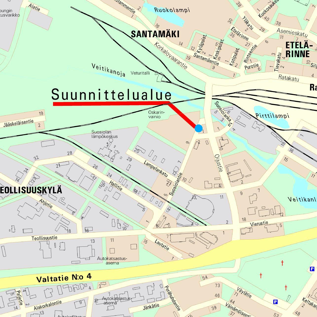 2 1.2 Kaava alueen sijainti Muutettava katu sijaitsee 9.kaupunginosan korttelien 9005 ja 9006 välissä. 1.3 Kaavan nimi ja tarkoitus Asemakaavan muutos koskee osaa 9.