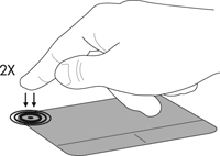 TouchPadin eleiden käyttäminen TouchPadin tai kosketusnäytön (vain tietyissä malleissa) avulla voit siirtää osoitinlaitetta näytössä hallitsemalla sormillasi osoittimen toimintaa.
