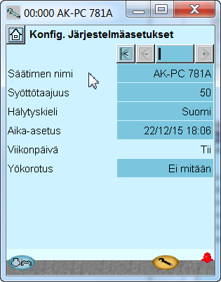 Konfigurointi - jatkoa Järjestelmän käyttöönotto 1. Mene konfigurointivalikkoon 2. Valitse System setup (Perusasettelu) 3.