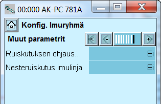 Konfigurointi - jatkoa Siirry seuraavalle sivulle painamalla +-painiketta 9. Aseta kompressoreiden aikarajat Siirry seuraavalle sivulle painamalla +-painiketta 10.