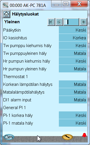 Konfigurointi - jatkoa Siirry seuraavalle sivulle painamalla +-painiketta. 5.