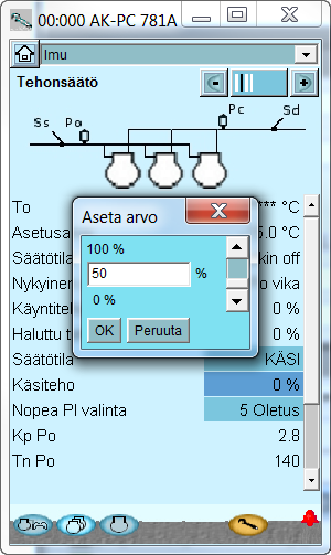 Käsikäyttö 1. Mene yleisnäyttöön 2.