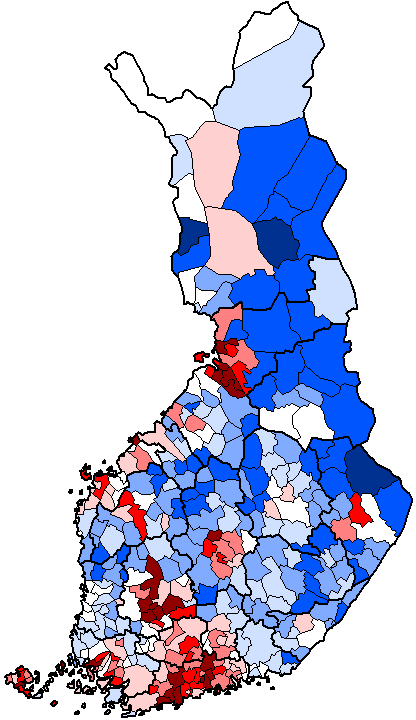 Väestönmuutos kunnittain 2010 2030 2010 2015 2010 2020 2010 2025 2010 2030 Koko maan muutos 2,9 % Koko maan muutos 4,8 % Koko