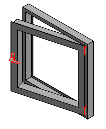 LK 3.3 0/07 HELAT JA SARANAT HARDWARE AND HINGES ALASARANOITU IKKUNA BOTTOM HUNG WINDOW Ikkunapuitteen enimmäispaino 00 kg Maximum weight of sash 00 kg ECO BH Lasin paino [kg/m] Glass weigth [kg/m]