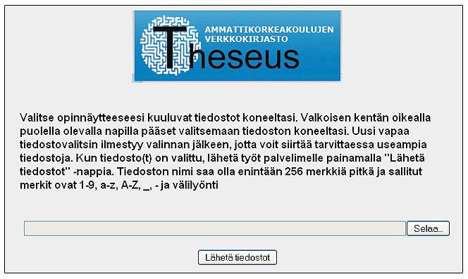 Opinnäytetyön julkaiseminen Theseus-verkkokirjastossa 9 dostosta, poista tavuviivat syöttölomakkeesta liittämisen jälkeen.