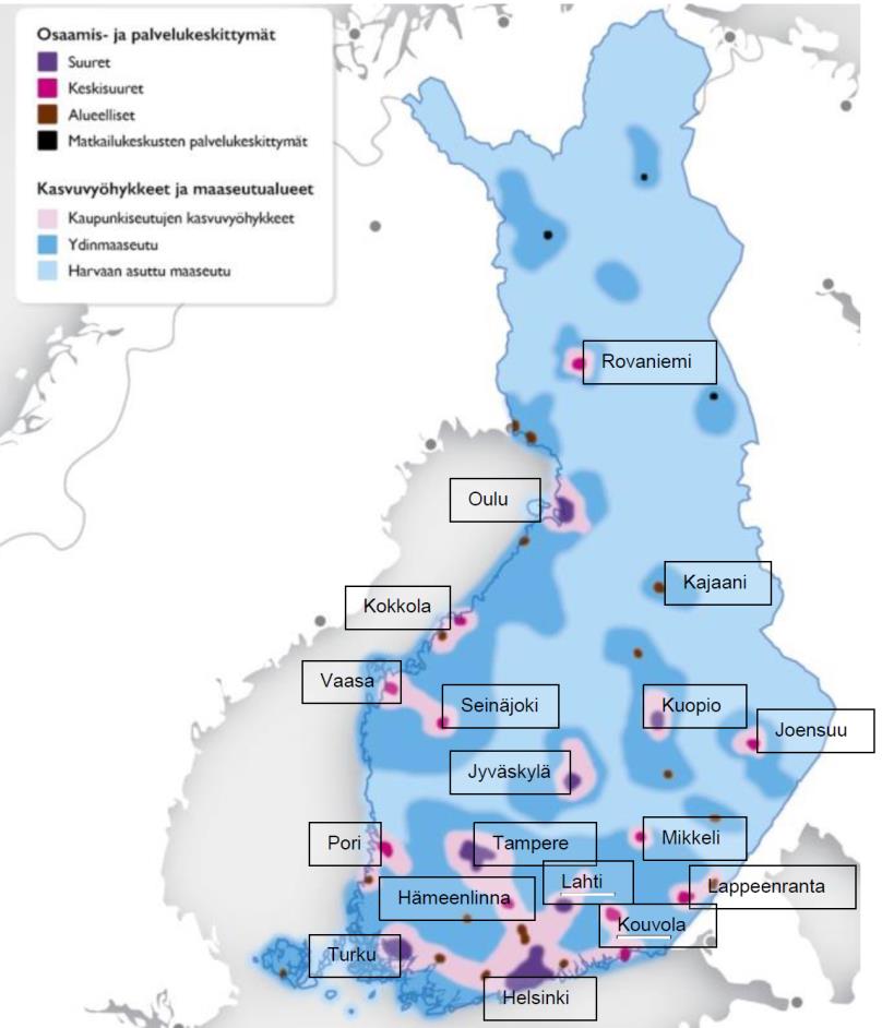 koskevat Keskeistä: valtakunnantason