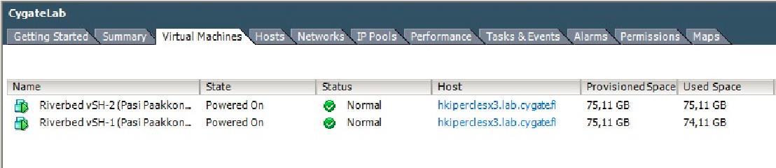 14 (27) Testiverkko 1 = VLAN 112 Testiverkko 2 = VLAN 311 Riverbed1:n ja Router1:n välinen verkko = VLAN 113 Riverbed2:n ja Router2:n välinen verkko = VLAN 312 4.