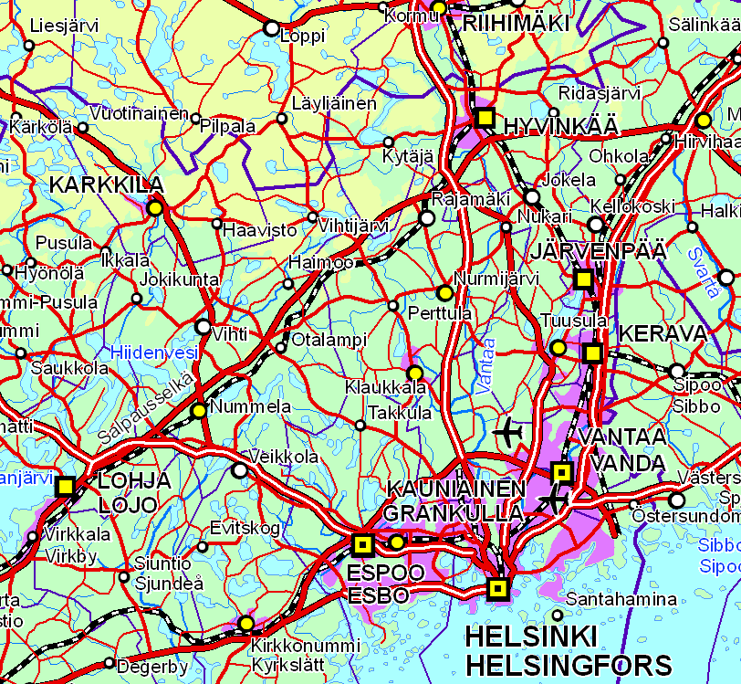 68 LIITE 1 Osittainen yleiskartta