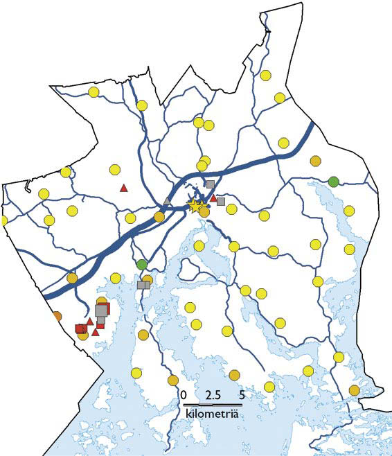 7.20 Porvoo Borgå Typenoksidit Hiukkaset Rikkidioksidi Hiilimonoksidi Hiilivedyt t % t % t % t % t % Energialaitokset 1007 24 136 24 2923 59 32 1 Teollisuus 2462 59 314 56 1969 40 3547 89