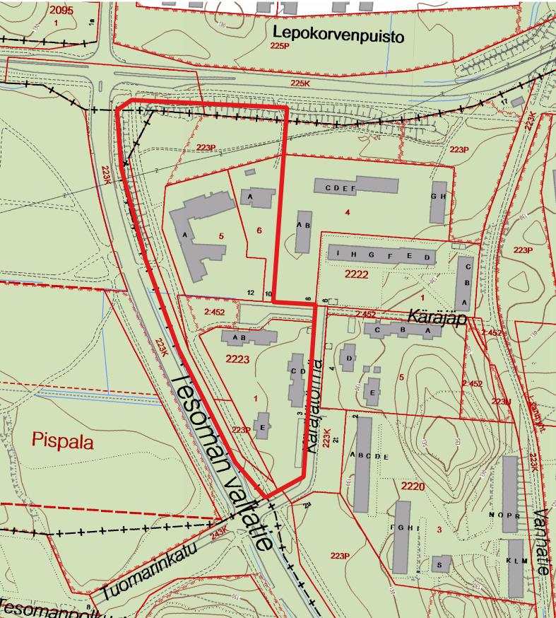 2018 Tohloppi, Käräjätörmän alue Täydennysrakentamisen mahdollisuuksia tutkitaan 2016 järjestetyn suunnittelukilpailun pohjalta.