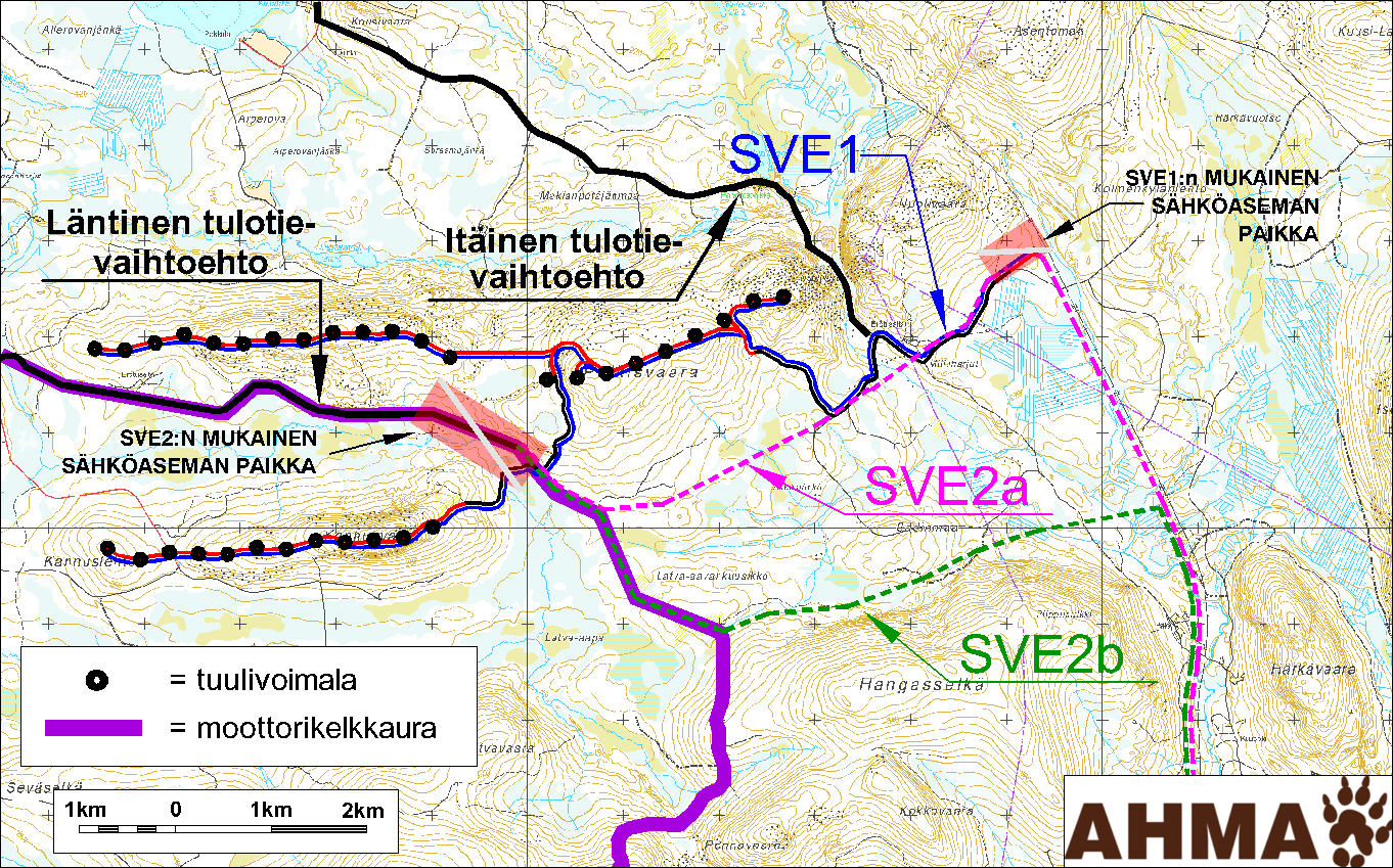 6.4 Virkistyskäyttö 36 Kaikkiaan erityyppisiä moottorikelkkauria ja -reittejä Sodankylässä on n. 1100 km.