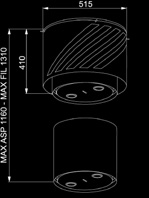 68 Imuteho m 3 /h IEC61591 min. 230, maks. 520 (ø 150 mm) Valot LED-valot 2 x 4 W Valo-osan valot 6 x 7 W energialamput Energialuokka C FUD 5007 I XS UP&DOWN 7612980460779 110.0159.