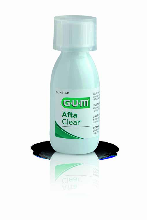 MUU SUUNHOITO GUM AftaClear -tuotesarja on tarkoitettu suun haavaumien hoitoon niin aikuisille kuin lapsillekin.