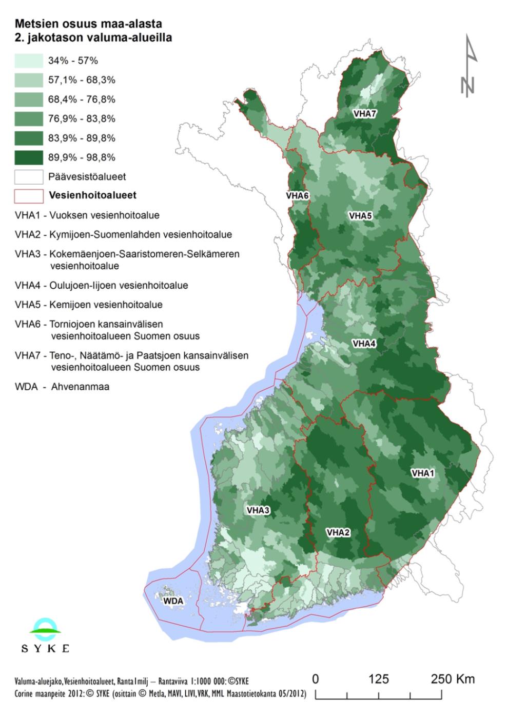 1000 ha Ojitusalat 1953-2012 350 Uudisojitus Kunnostusojitus