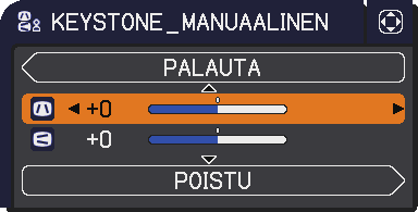 Käyttö Asennon säätö 1. 2. Paina painiketta POSITION kaukosäätimestä, kun mikään valikko ei ole näkyvissä, jotta saat näytölle näkyviin D-VAIHTO ( 54)-valintaruudun.