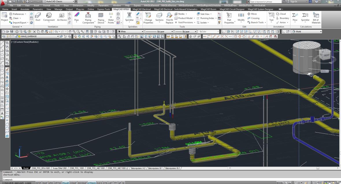 15 3.4.1 MagiCAD MagiCAD on yksi maailman johtavista talotekniikkasuunnittelu- ja laskentaohjelmistoista AutoCAD- ja Revit-teknologiaa käyttäville ohjelmistoille.