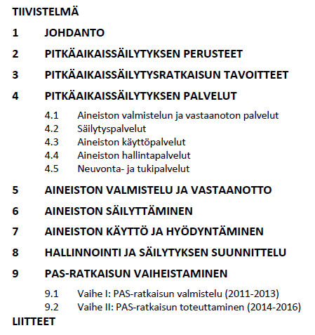 Pitkäaikaissäilytysratkaisun toteuttamissuunnitelma -