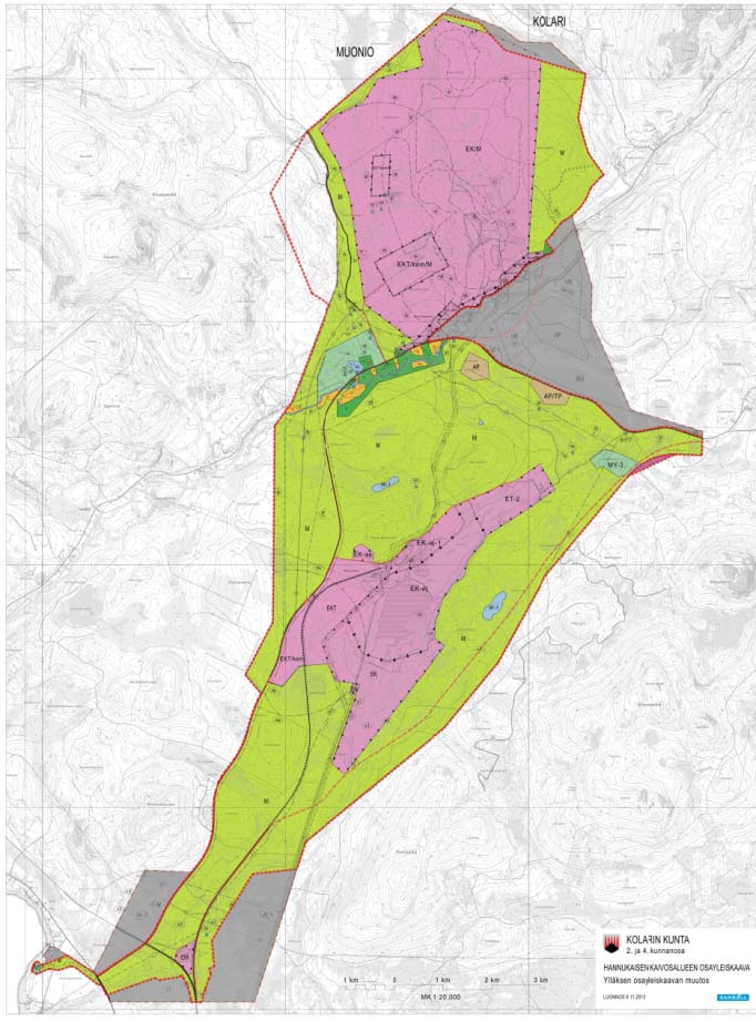 HANNUKAISEN KAIVOSALUEEN OSAYLEISKAAVA 2 KAAVA-ALUEEN RAJAUKSEN MUUTOKSET Laajennus: Pakasaivontien