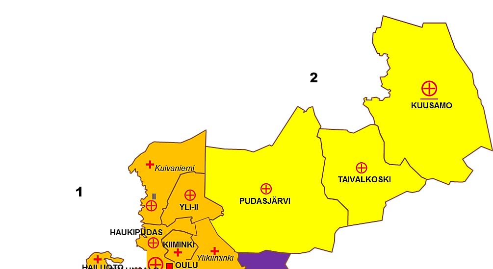 Ensihoitopalvelun palveluntuottajat Pohjois-Pohjanmaan sairaanhoitopiiri jaetaan