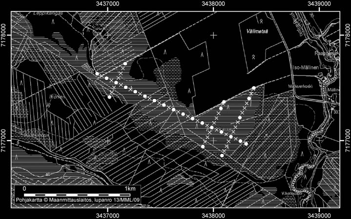 Hannu Pajunen 22. Porkkanen Porkkanen (kl. 3421 05, x=7177,3, y=3437,5) sijaitsee noin 9 km kunnan keskustasta etelään. Suo rajoittuu loivapiirteiseen, huuhtoutuneeseen moreenimaastoon.