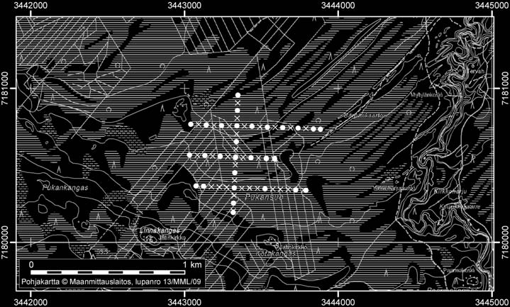 Tyrnävällä tutkitut suot ja niiden turvevarat Osa 2 23. Pukansuo Pukansuo (kl. 3421 09, x=7180,3, y=3443,4) sijaitsee noin 9 km kunnan keskustasta kaakkoon.