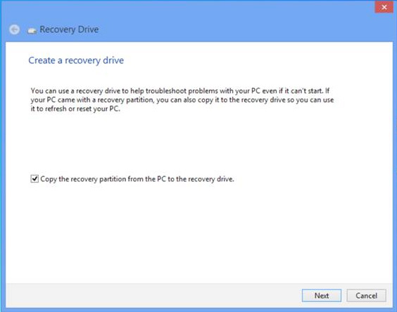 3. Valitse Recovery (Palauttaminen) > Create a recovery drive (Luo palautusasema). 4.