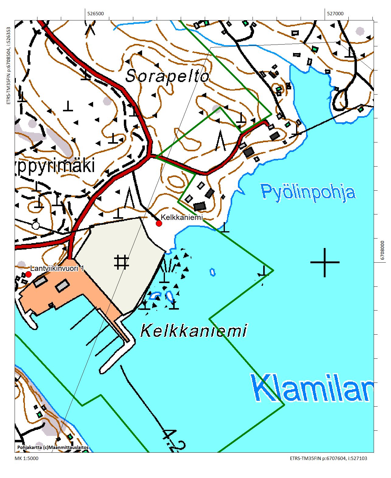 Kelkkaniemi 1:5000.