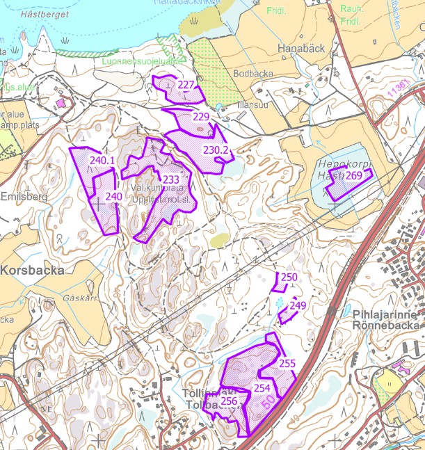 Maastokarttapohja: Maanmittauslaitoksen peruskarttarasteri, irrotusajankohta 11/2013 Ilmakuvapohja: Maanmittauslaitoksen