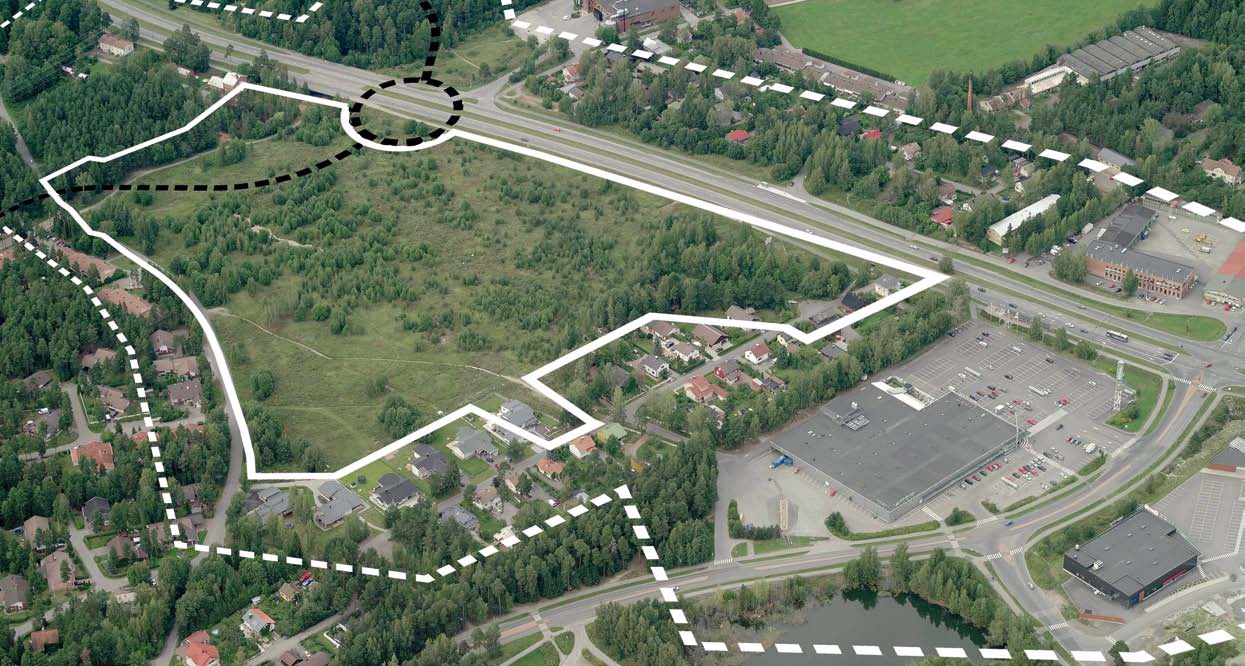 turku Kilpailualueen ympärillä tarkastelualue näkyy rajattuna katkoviivalla. The strategic site around the competition site of Turku is indicated with dashed line.