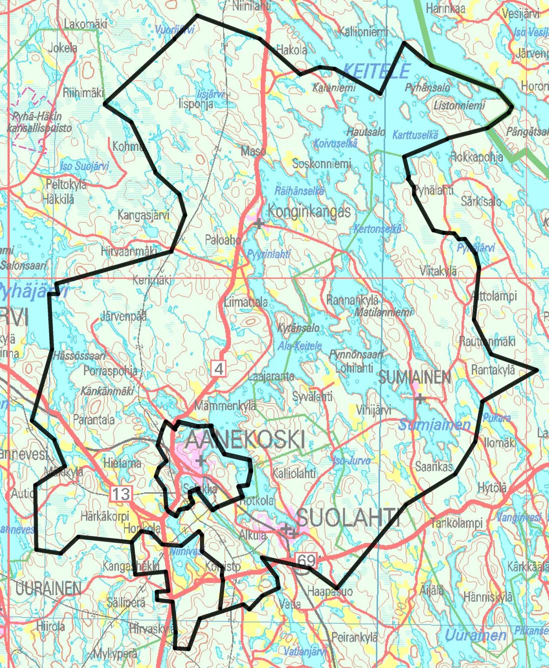 LIITE 1 VIREILLÄ OLEVIEN KAAVOJEN SIJAINTIKARTTA, KOKO KUNTA 5.