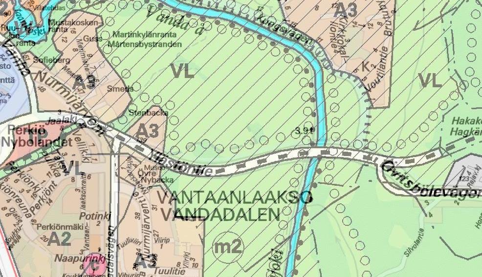 Vantaanjokilaakso on valtakunnallisesti merkittävää maisema-aluetta (Valtioneuvosto 5.1.1995), mikä ei päätöksen mukaan estä rakentamista.
