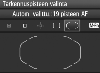 B -painikkeen toiminnot Kuvausasetukset Valotusaika Valotustaso/ haarukointi Kuvaustapa AF-alueen valintatila Kuvan tallennuslaatu Pikavalintakuvake Kuva-asetukset Valkotasapainon korjaus Aukko Akun