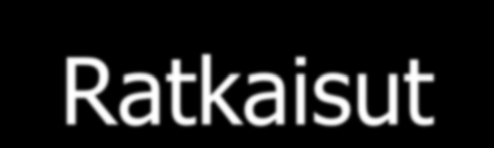 Ratkaisut Raporttien ja oppinäytteiden läpikäynti, joka vaatii lisäresurssointia. Uusia mallinnukseen sopivia kaukokartoitusmenetelmiä kehitetään (mallinnus,lidar).