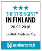 Leafhill Solutions Nykyaikaisten logistiikkapalveluiden edelläkävijä Visio + Haluamme olla arvostetuin yhteistyökumppani tarjoten maailmanluokan asiantuntemuksen