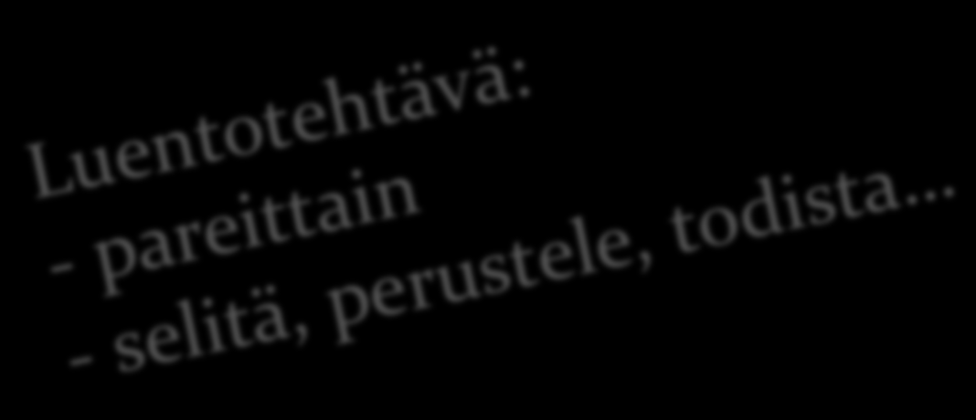 5.5 Kertaluokkamerkinnöillä laskeminen 1. f(x) = O(f(x)) 2. f(x) = O(x * f(x)) 3. c * f(x) = O(f(x)) 4. f(x) + c = O(f(x)) 5. f(x) + g(x) = O(MAX[ f(x), g(x) ]) = MAX[ O(f(x)), O(g(x)) ] 6.