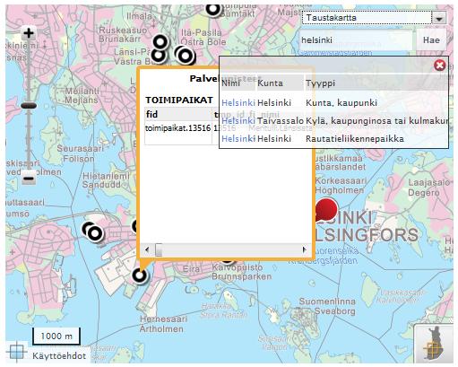 Nykyisen julkaistun karttaikkunan komponentit Nykyisen karttajulkaisun käyttöliittymässä voi olla: Zoomsäädin Mittakaavajana Indeksikartta