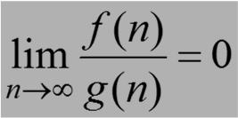 Olkoot f(n) ja g(n) kokonaislukuja reaaliluvuiksi kuvaavia funktioita.