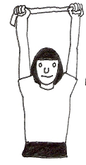 Elastic Band Exercise Arm-shoulder exercise 1 Arm-shoulder exercise 2 Arm-shoulder exercise 3 Put your left foot on the Band and grasp the Band with your right hand.