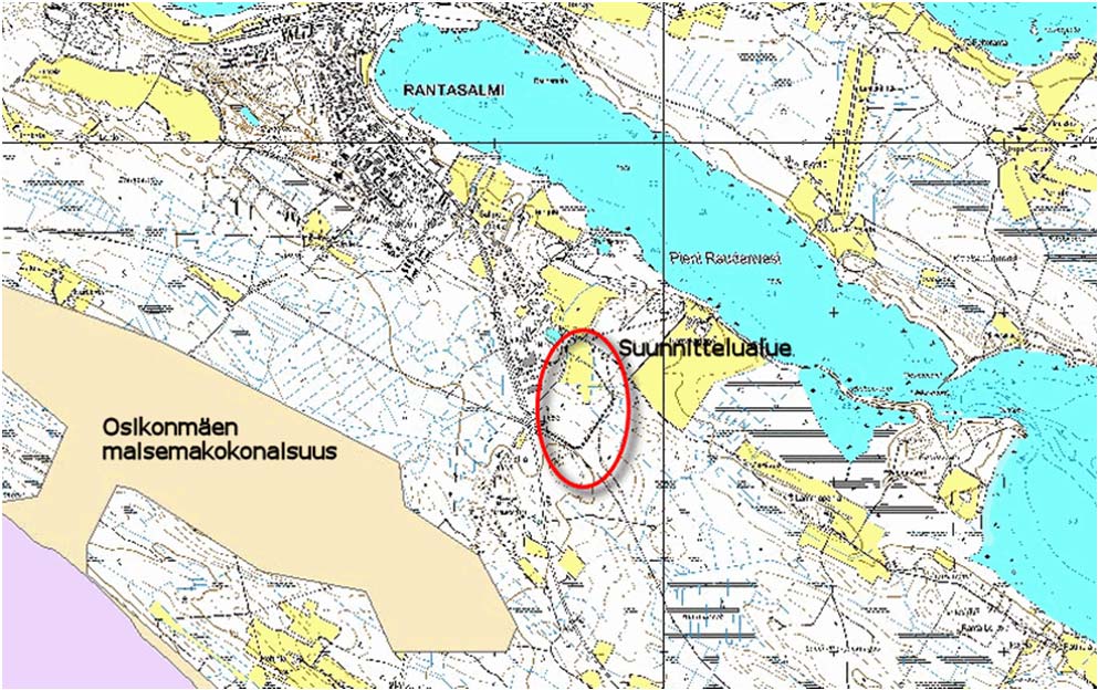 FCG Finnish Consulting Group Oy Kaavaselostus 5 (31) 3.1.2 Luonnonympäristö, maisema Ortokuva (maanmittauslaitos) suunnittelualueesta Suunnittelualue on pääosin peltoa.