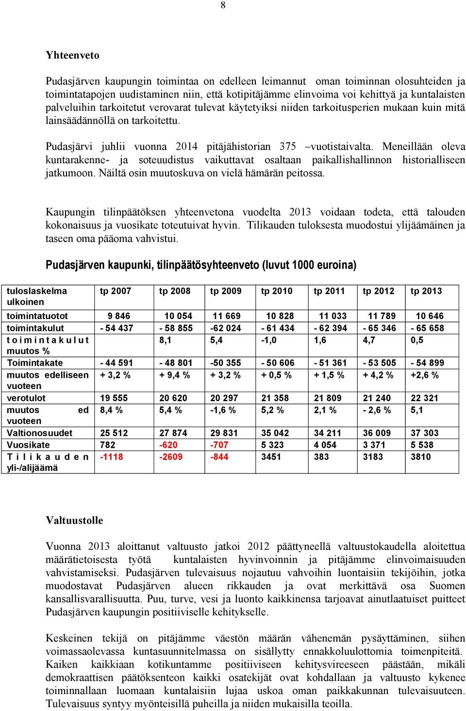 Meneillään oleva kuntarakenne- ja soteuudistus vaikuttavat osaltaan paikallishallinnon historialliseen jatkumoon. Näiltä osin muutoskuva on vielä hämärän peitossa.