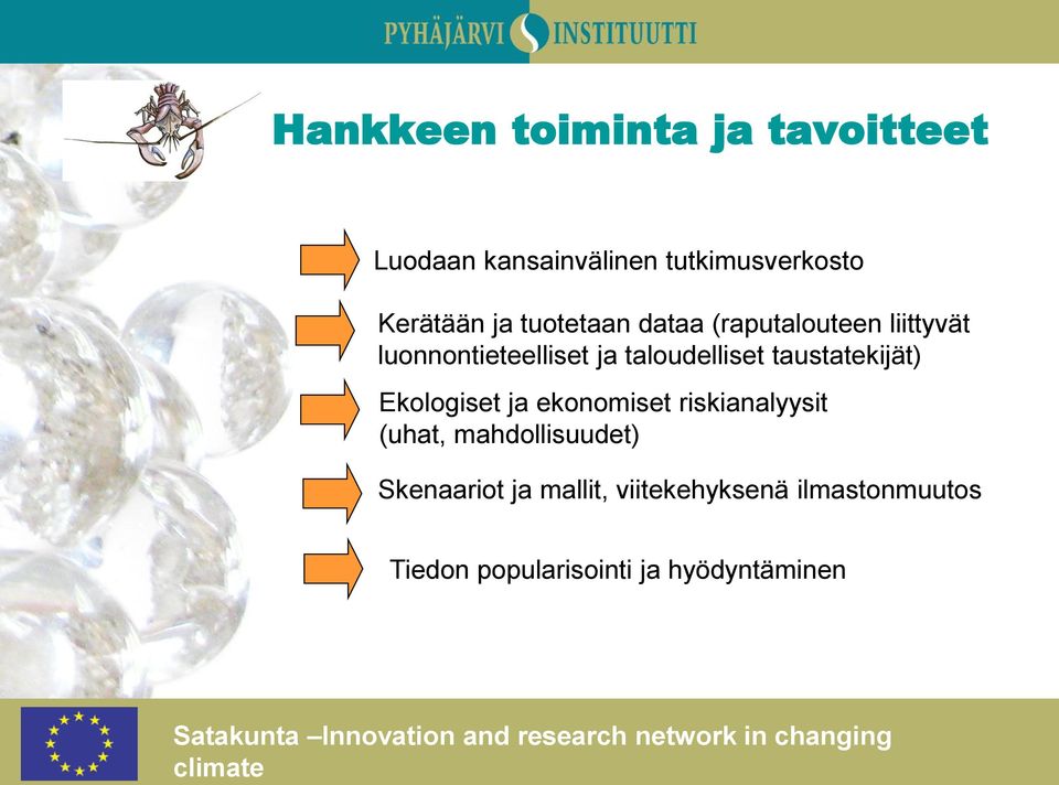 ekonomiset riskianalyysit (uhat, mahdollisuudet) Skenaariot ja mallit, viitekehyksenä