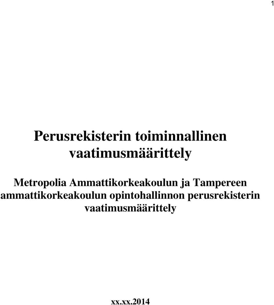 Ammattikorkeakoulun ja Tampereen