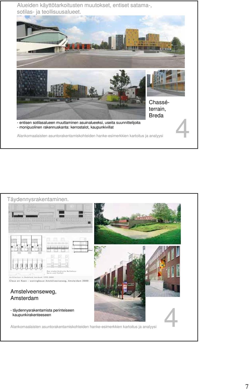monipuolinen rakennuskanta: kerrostalot, kaupunkivillat Chasséterrain, Breda