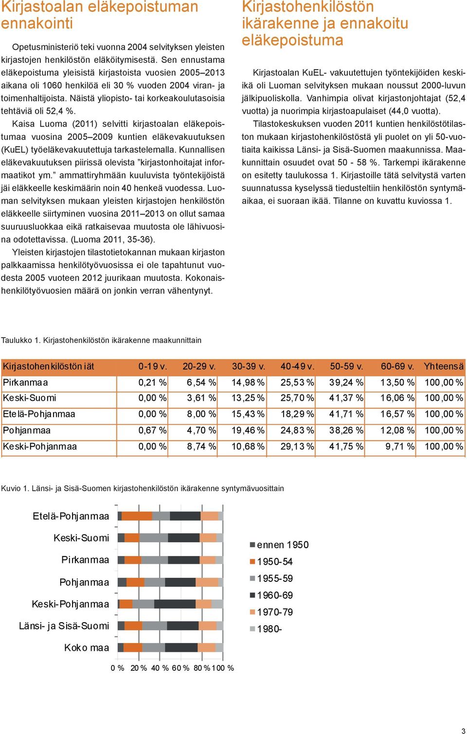 Näistä yliopisto- tai korkeakoulutasoisia tehtäviä oli 52,4 %.