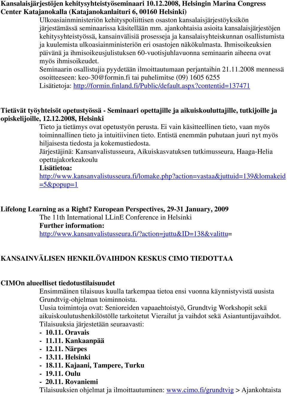 käsitellään mm.