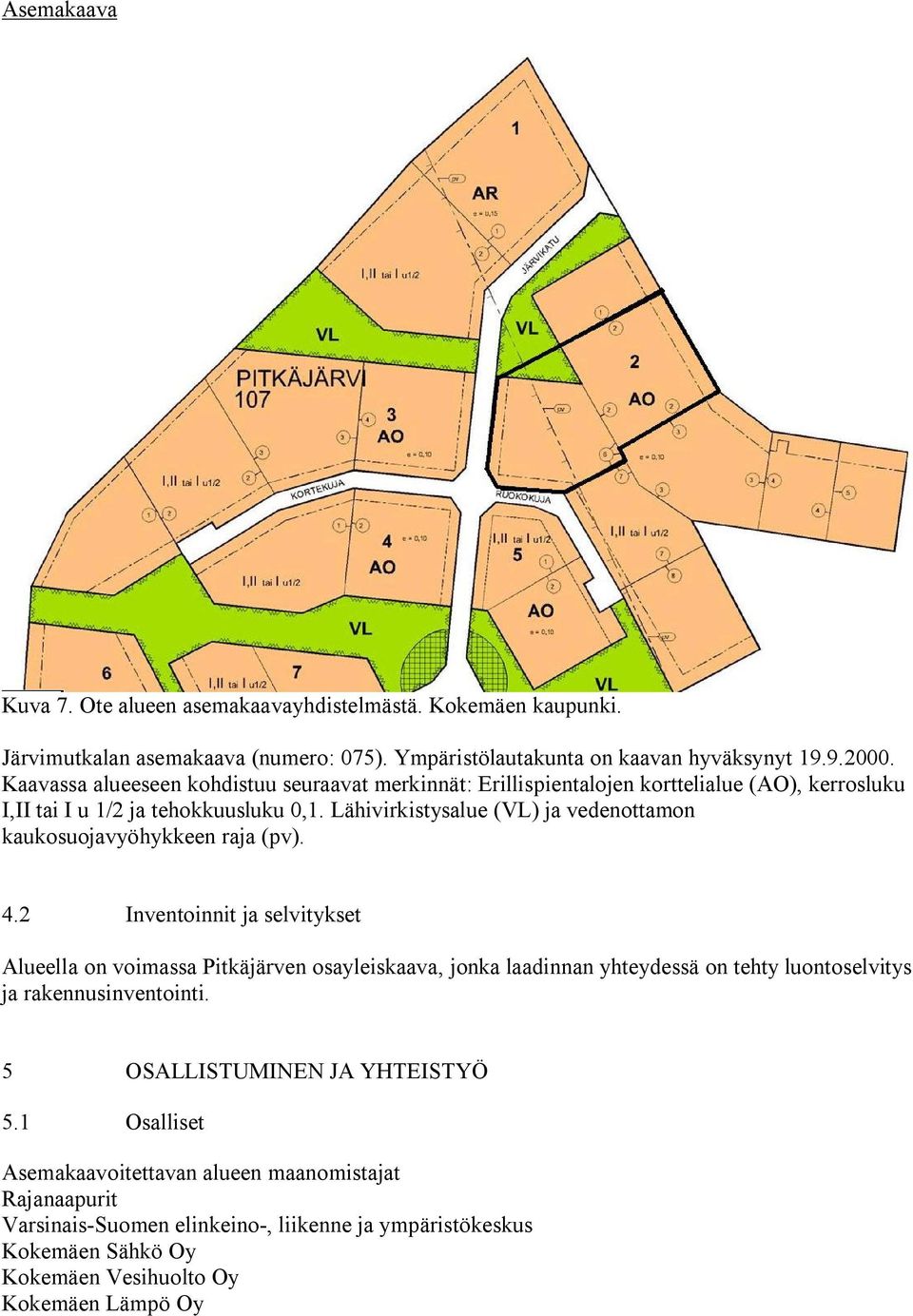 Lähivirkistysalue (VL) ja vedenottamon kaukosuojavyöhykkeen raja (pv). 4.